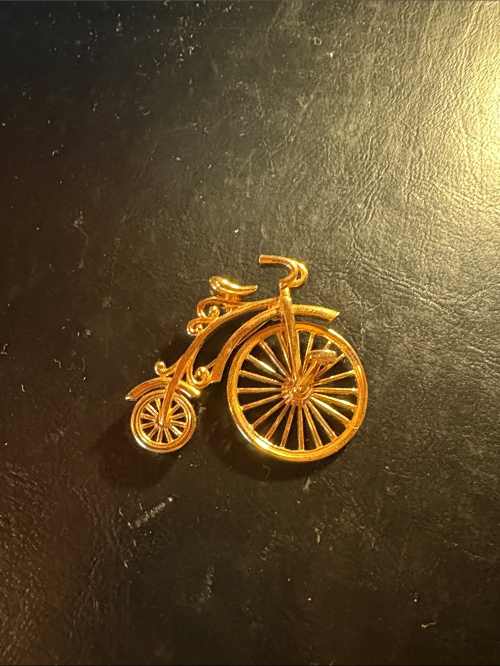 Avon Gold-tone Vintage Bicycle Brooch